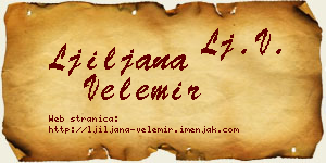 Ljiljana Velemir vizit kartica